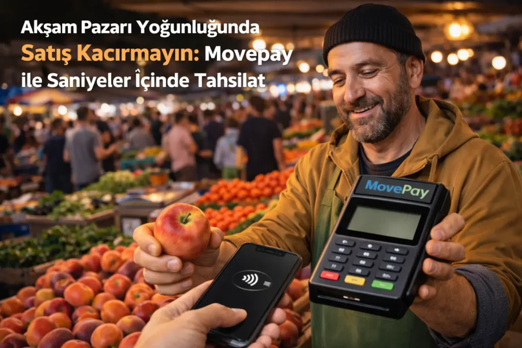 Akşam Pazarı Yoğunluğunda Satış Kaçırmayın Movepay ile Saniyeler İçinde Tahsilat